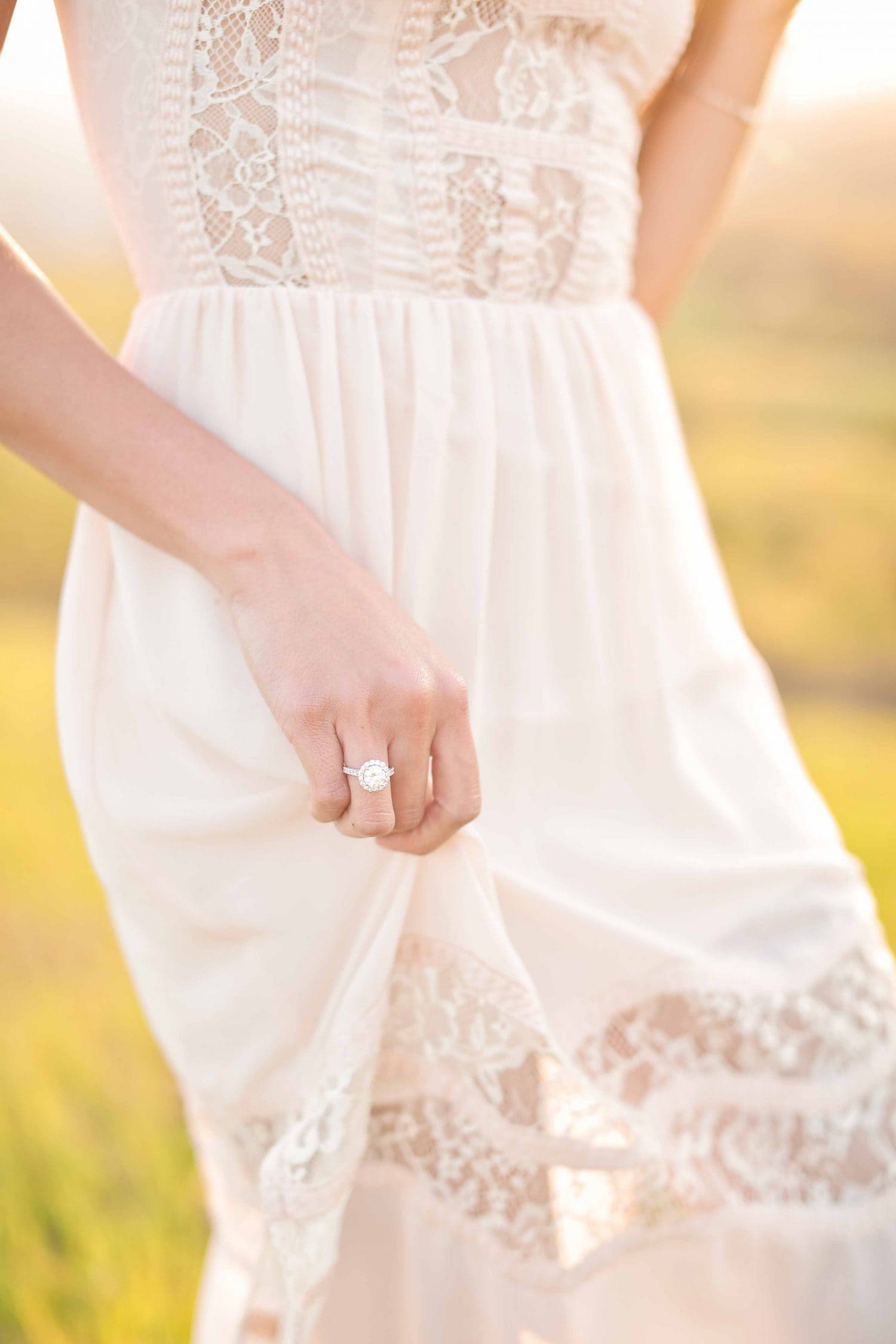 girls with a big engagement ring