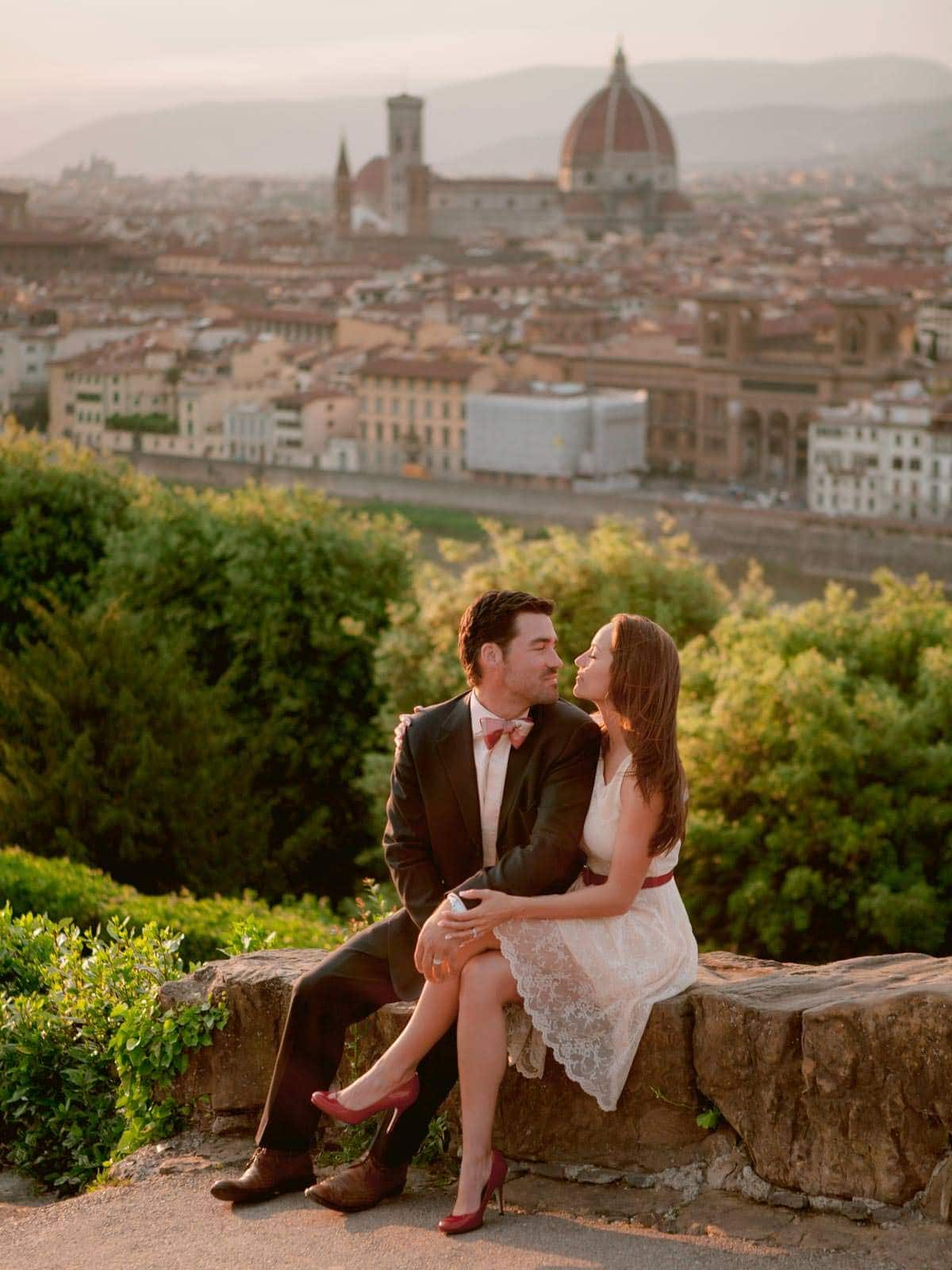 Duomo view for this spot in Florence for Alexandra and Jay's engagement photos