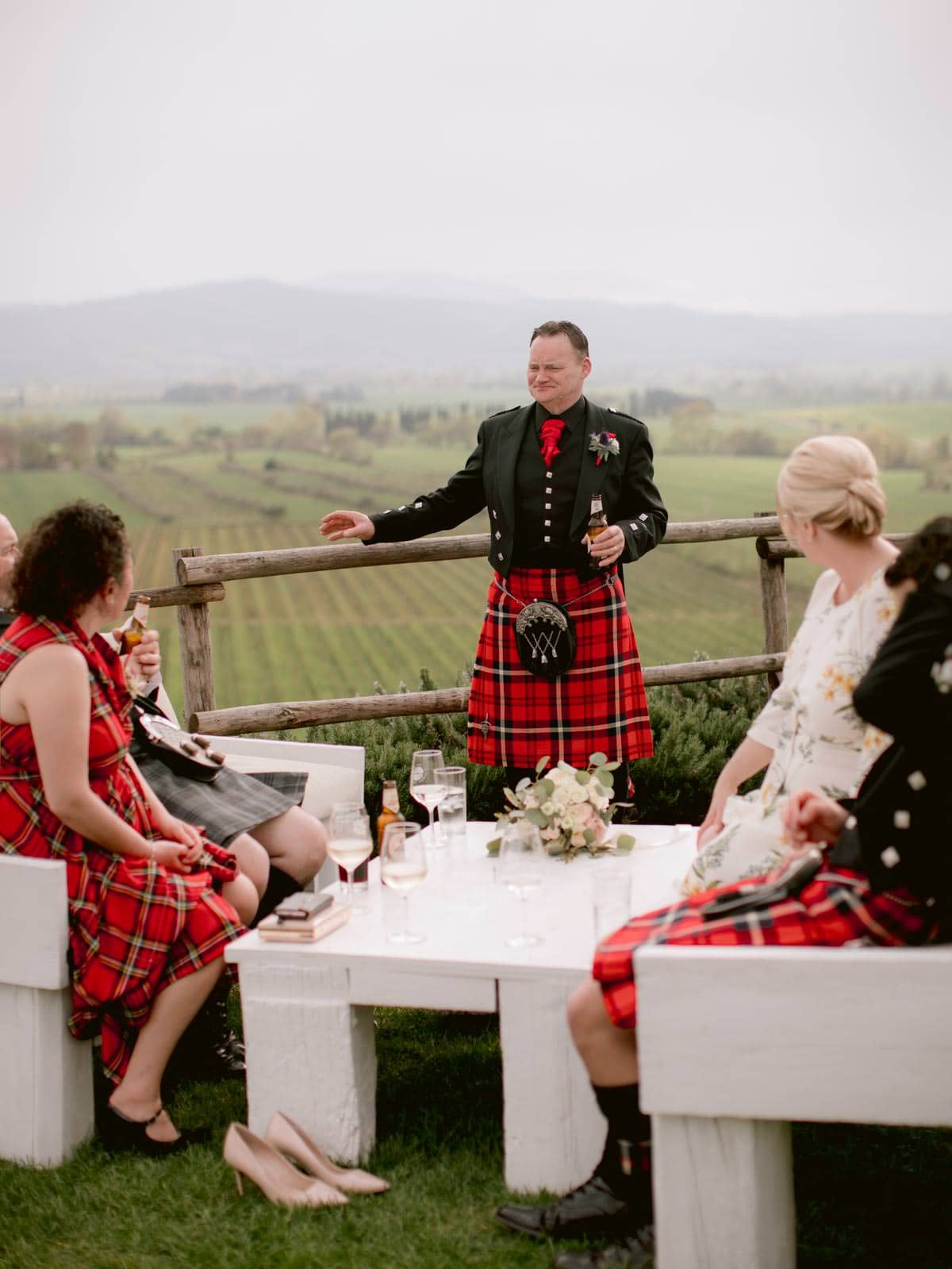 scottish guests during the italin aperitivo