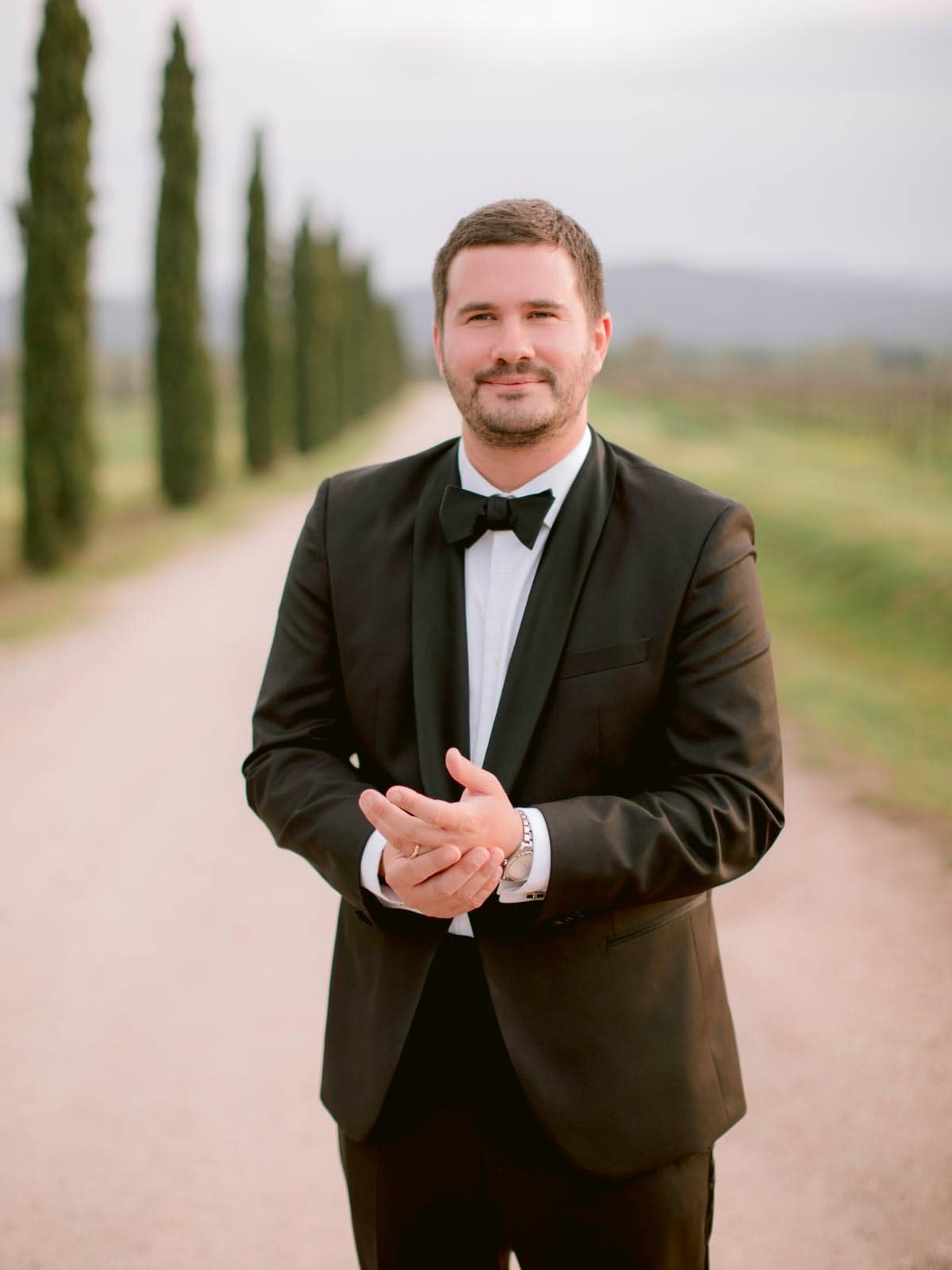 Groom's duit in Tuscany