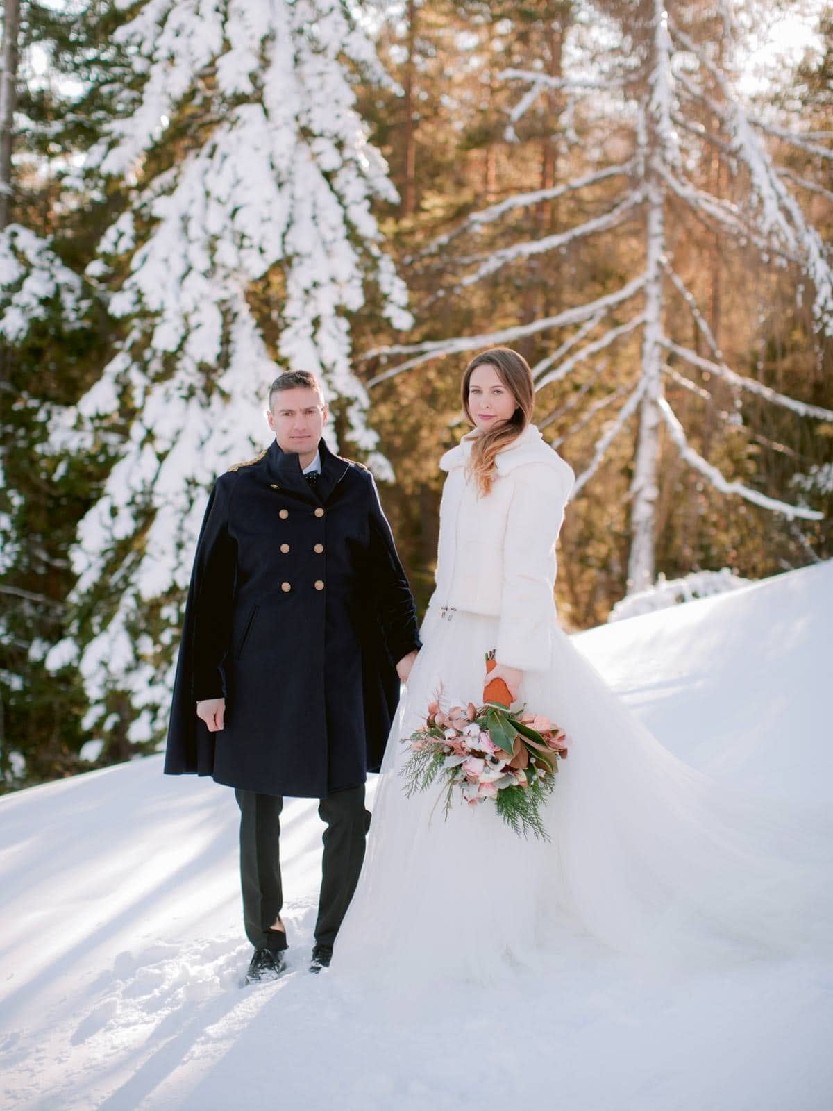 wedding on the snow in Italy