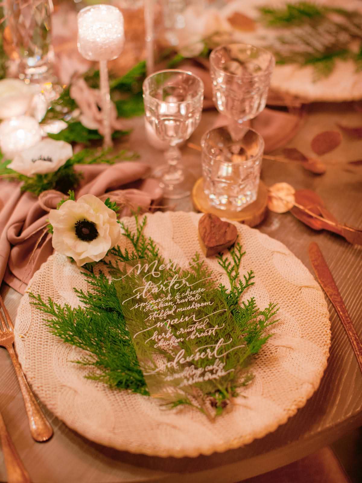 winter wedding mis en place