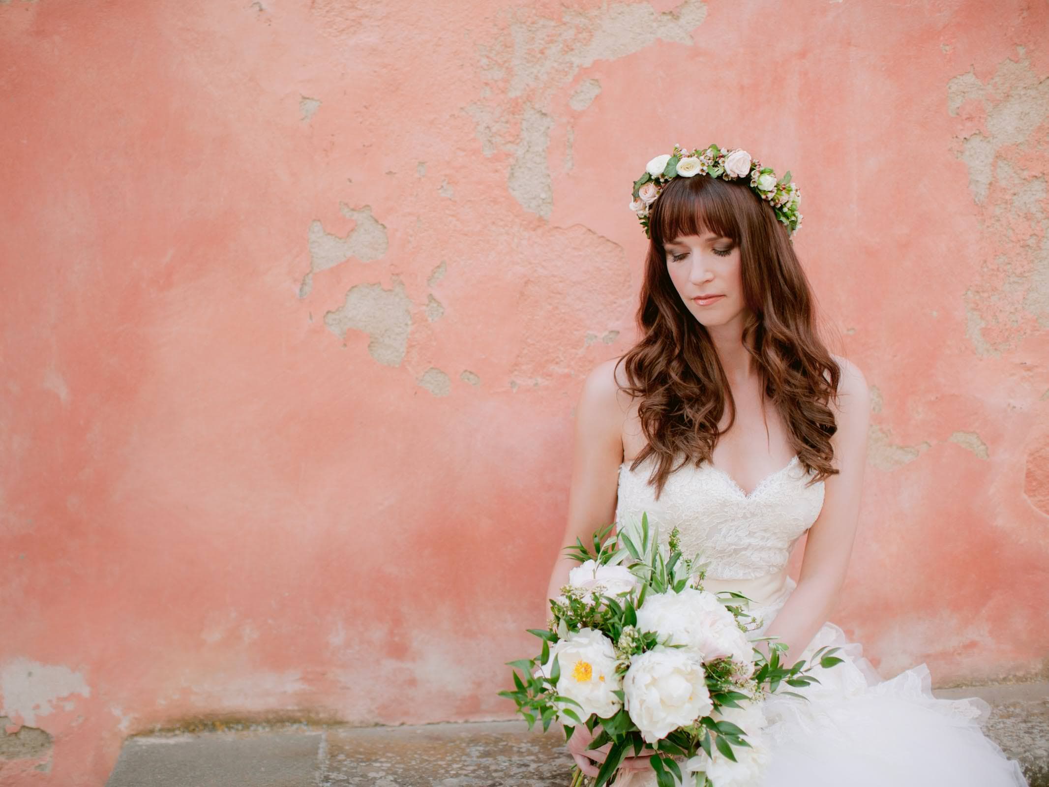 fashion portrait of the bride