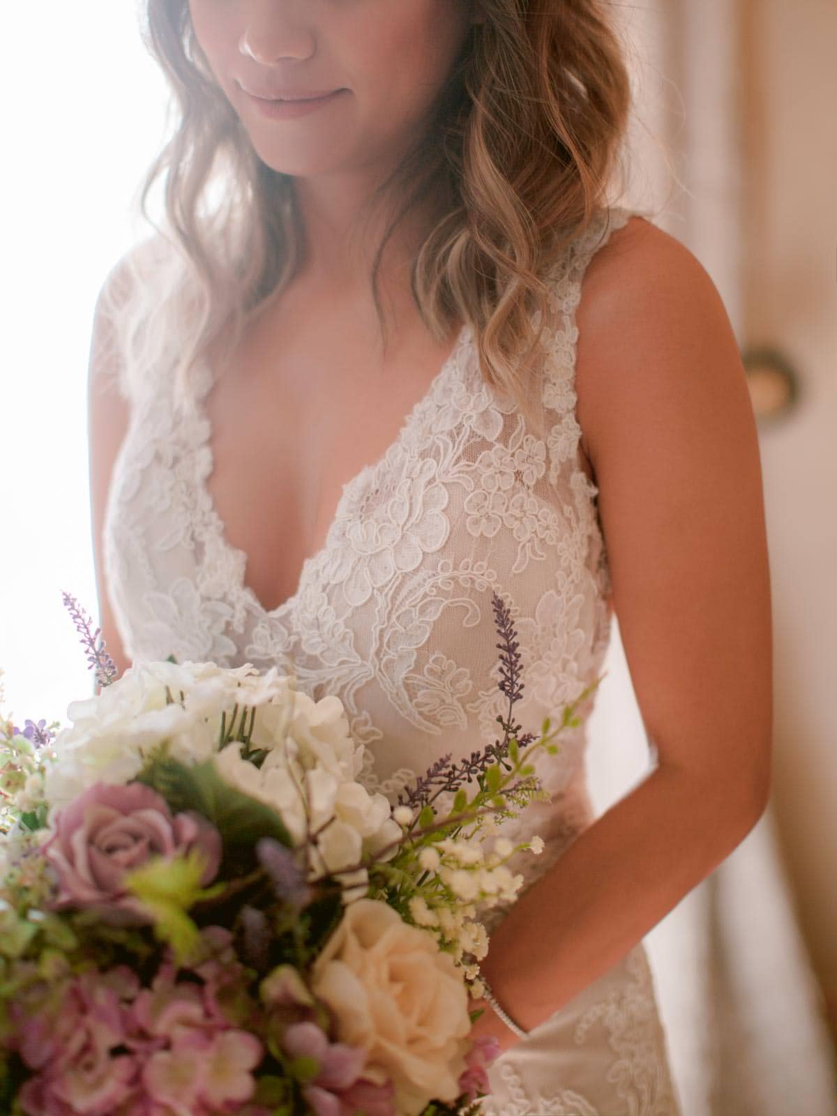 bridal dress lace detail